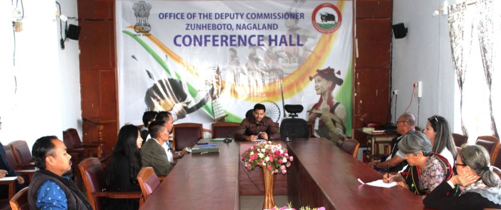 Dharam Raj, IAS, Deputy Commissioner of Zunheboto addressing the media on October 29. (Morung Photo)
